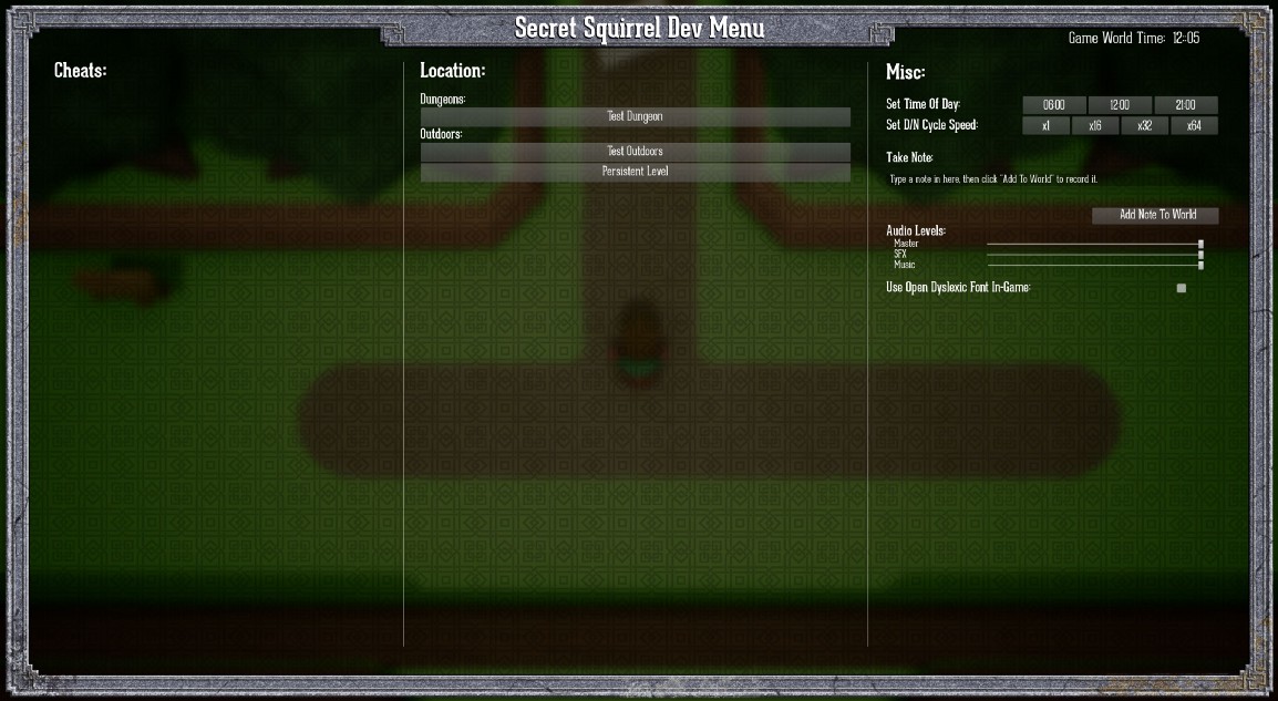 Screenshot of my dev UI